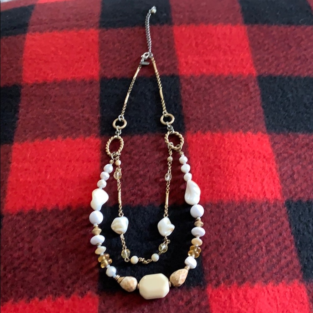Lia Sophia Gold Stone Necklace
